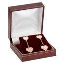 Paper Covered Clip Earring Box with Gold Accent