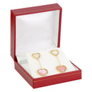 Paper Covered Clip Earring Box with Gold Accent