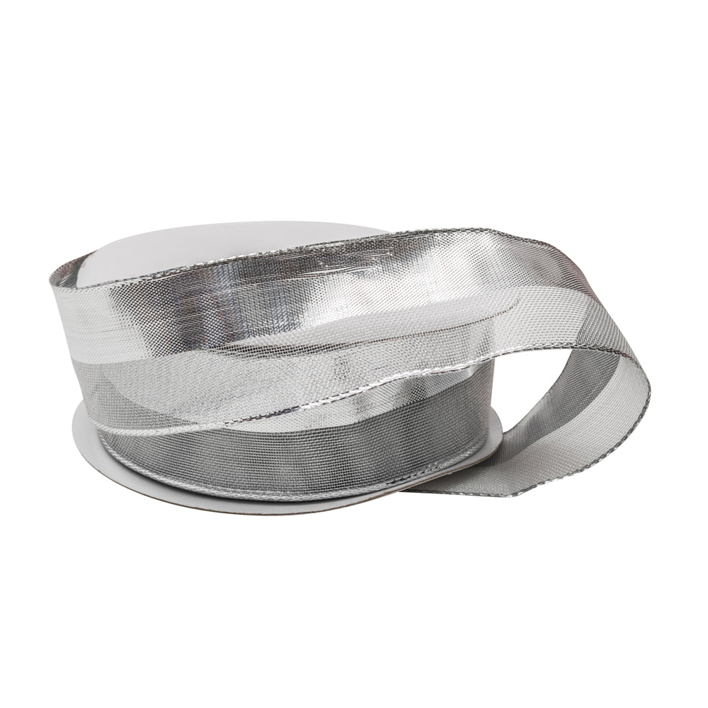 Metallic Satin and Sheer Duo Wired Ribbon