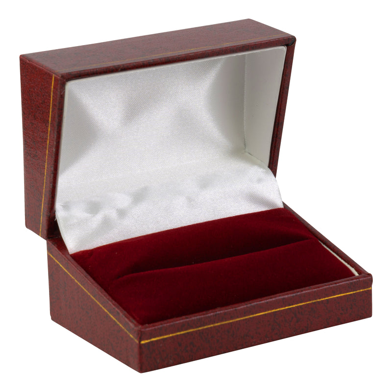 Paper Covered Double Ring Box with Gold Accent