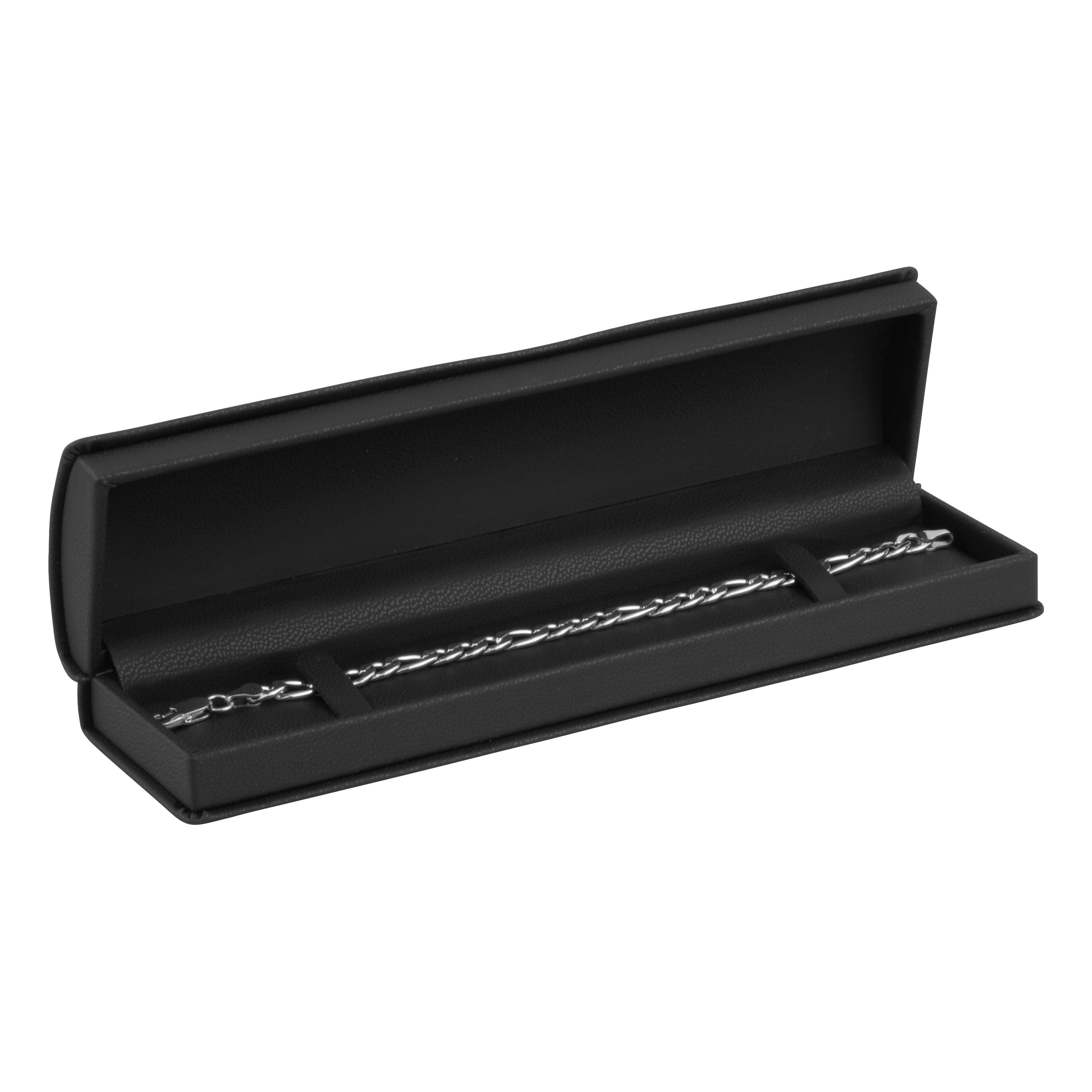 Leatherette Bracelet Box Leatherette Interior with Ribboned Packer