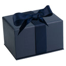 Leatherette Double Ring Box Leatherette Interior with Ribboned Packer