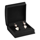Leatherette Clip Earring Box Leatherette Interior with Ribboned Packer