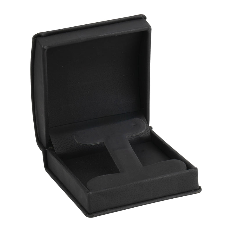 Leatherette Clip Earring Box Leatherette Interior with Ribboned Packer
