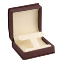 Leatherette Clip Earring Box Leatherette Interior with Ribboned Packer