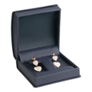 Leatherette Clip Earring Box Leatherette Interior with Ribboned Packer