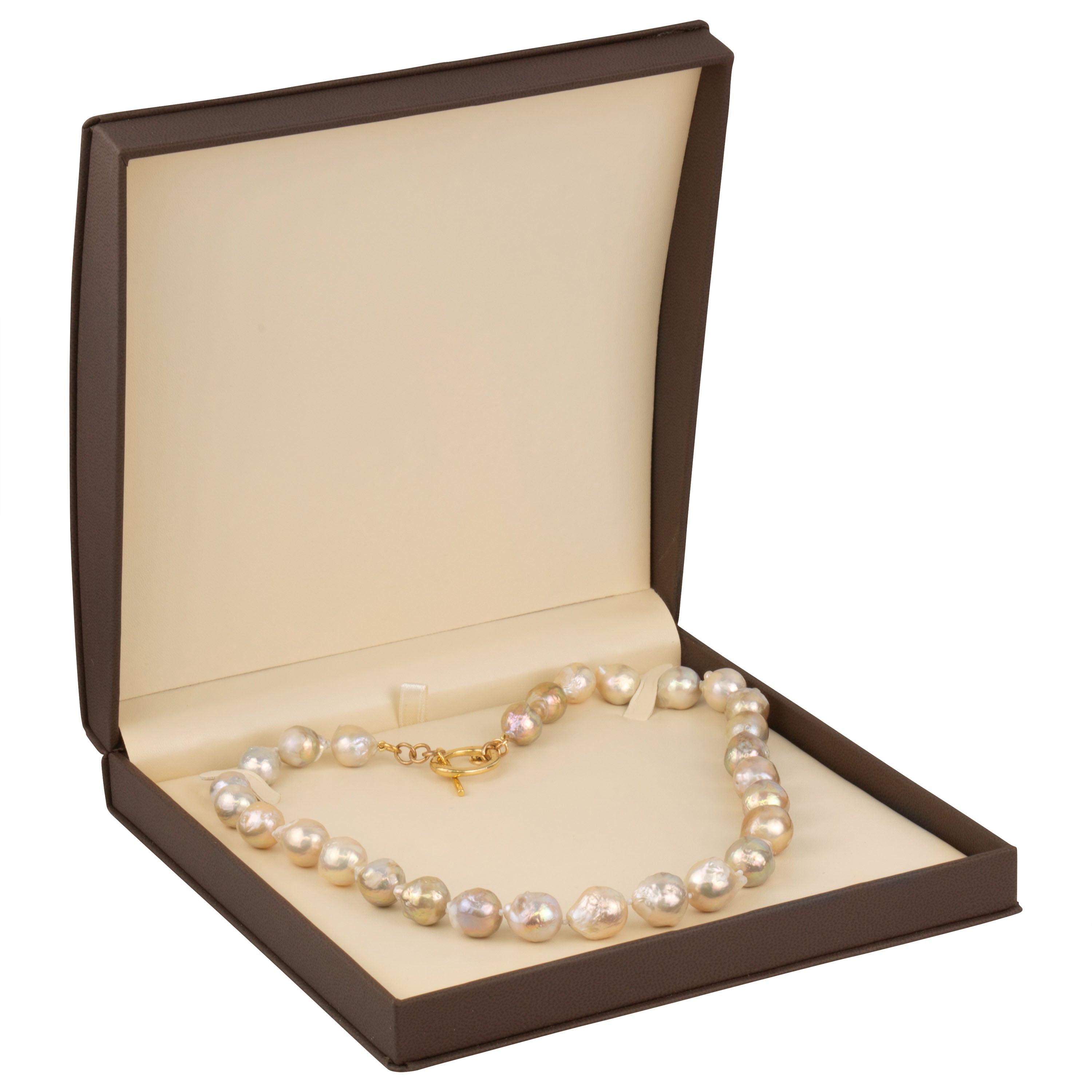 Leatherette Large Set Box Leatherette Interior with Ribboned Packer