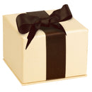 Leatherette Single Earring Box Leatherette Interior with Ribboned Packer