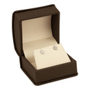 Leatherette Single Earring Box Leatherette Interior with Ribboned Packer