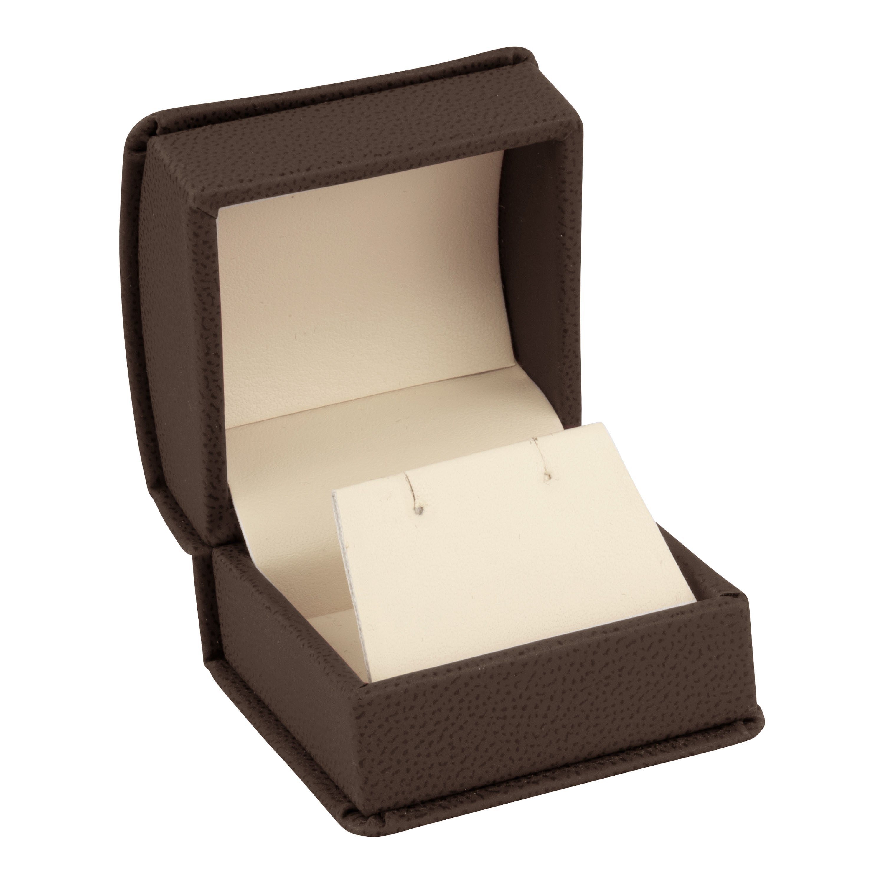 Leatherette Single Earring Box Leatherette Interior with Ribboned Packer