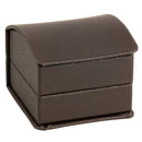 Leatherette Single Ring Box Leatherette Interior with Ribboned Packer