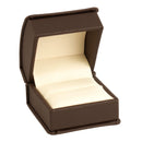 Leatherette Single Ring Box Leatherette Interior with Ribboned Packer