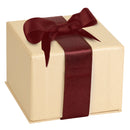 Leatherette Single Ring Box Leatherette Interior with Ribboned Packer