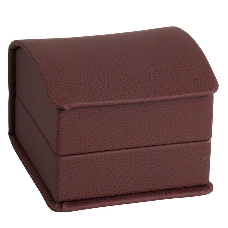 Leatherette Single Ring Box Leatherette Interior with Ribboned Packer