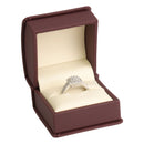 Leatherette Single Ring Box Leatherette Interior with Ribboned Packer