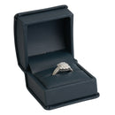 Leatherette Single Ring Box Leatherette Interior with Ribboned Packer