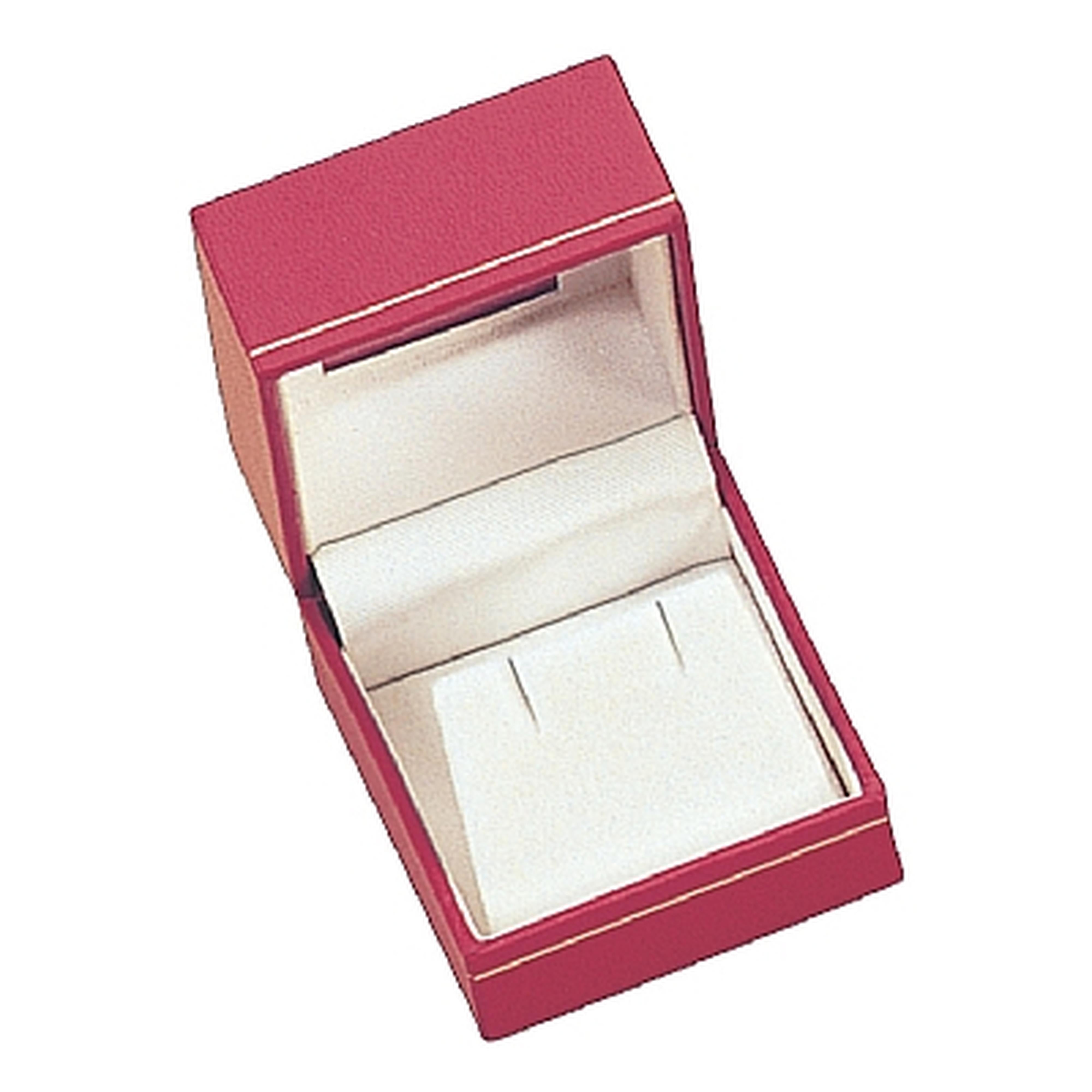 Paper Covered Single Earring Box with Window and Matching Interior