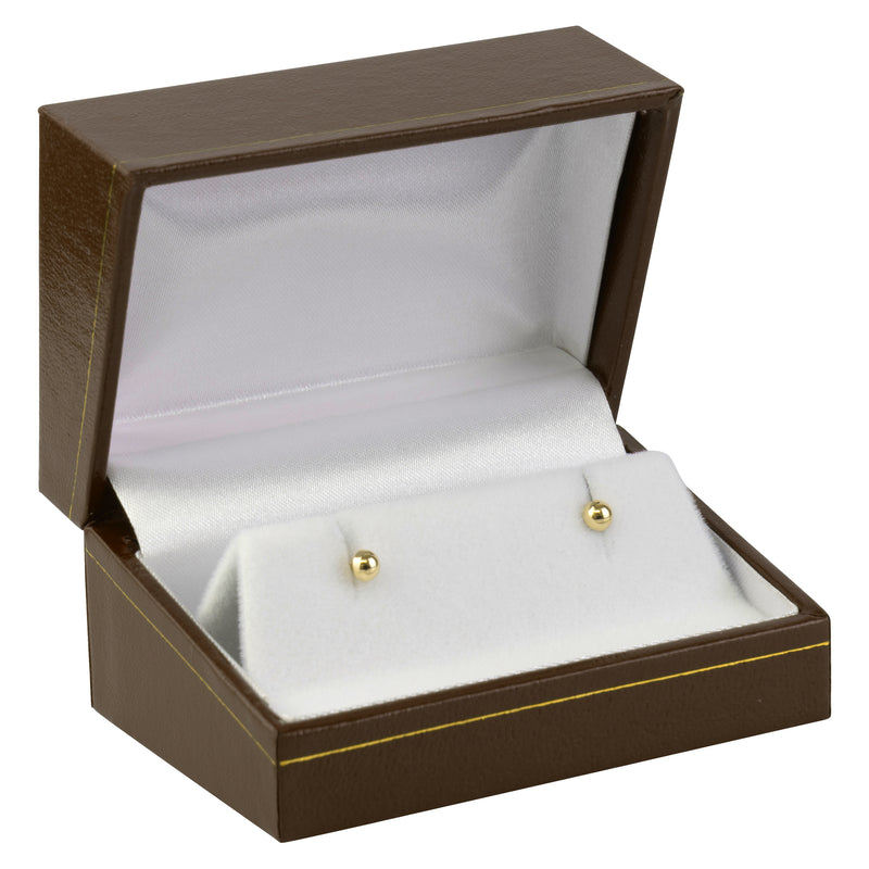 Paper Covered Large Cufflink Box with Gold Accent