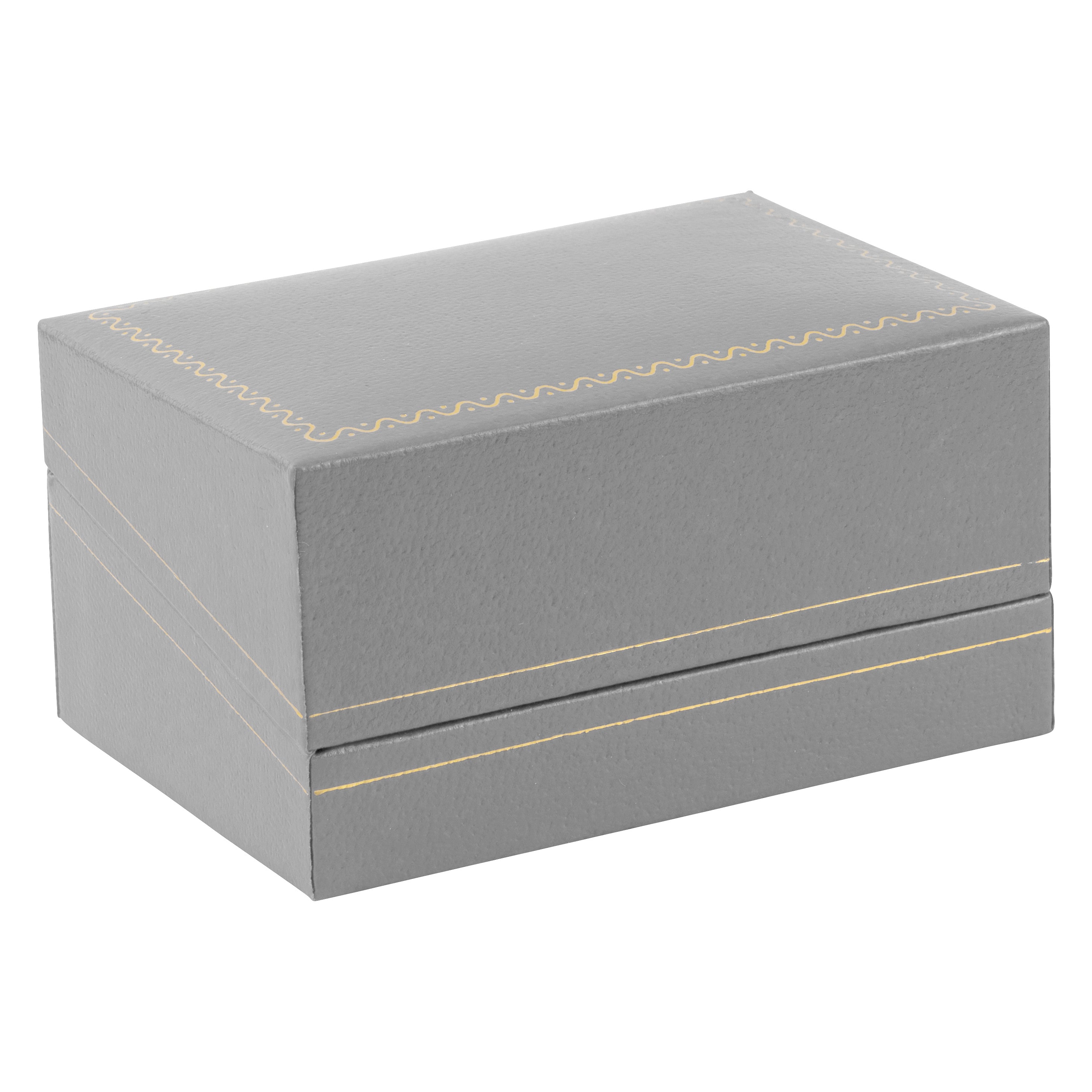 Paper Covered Large Cufflink Box with Gold Accent