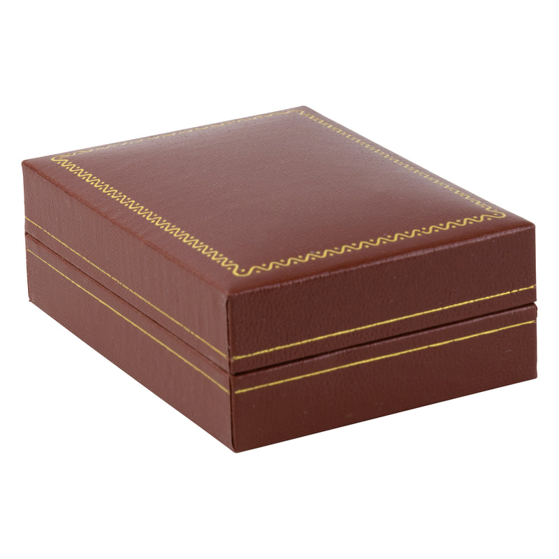 Paper Covered Pendant Box with Gold Accent