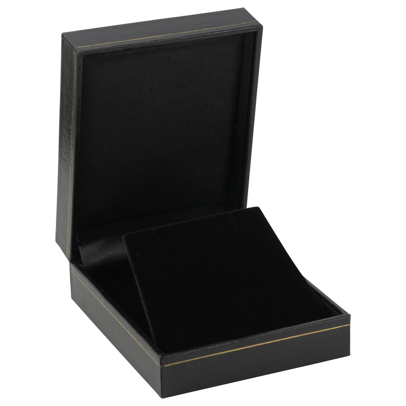 Paper Covered Large Pendant Box with Gold Accent