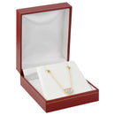 Paper Covered Large Pendant Box with Gold Accent