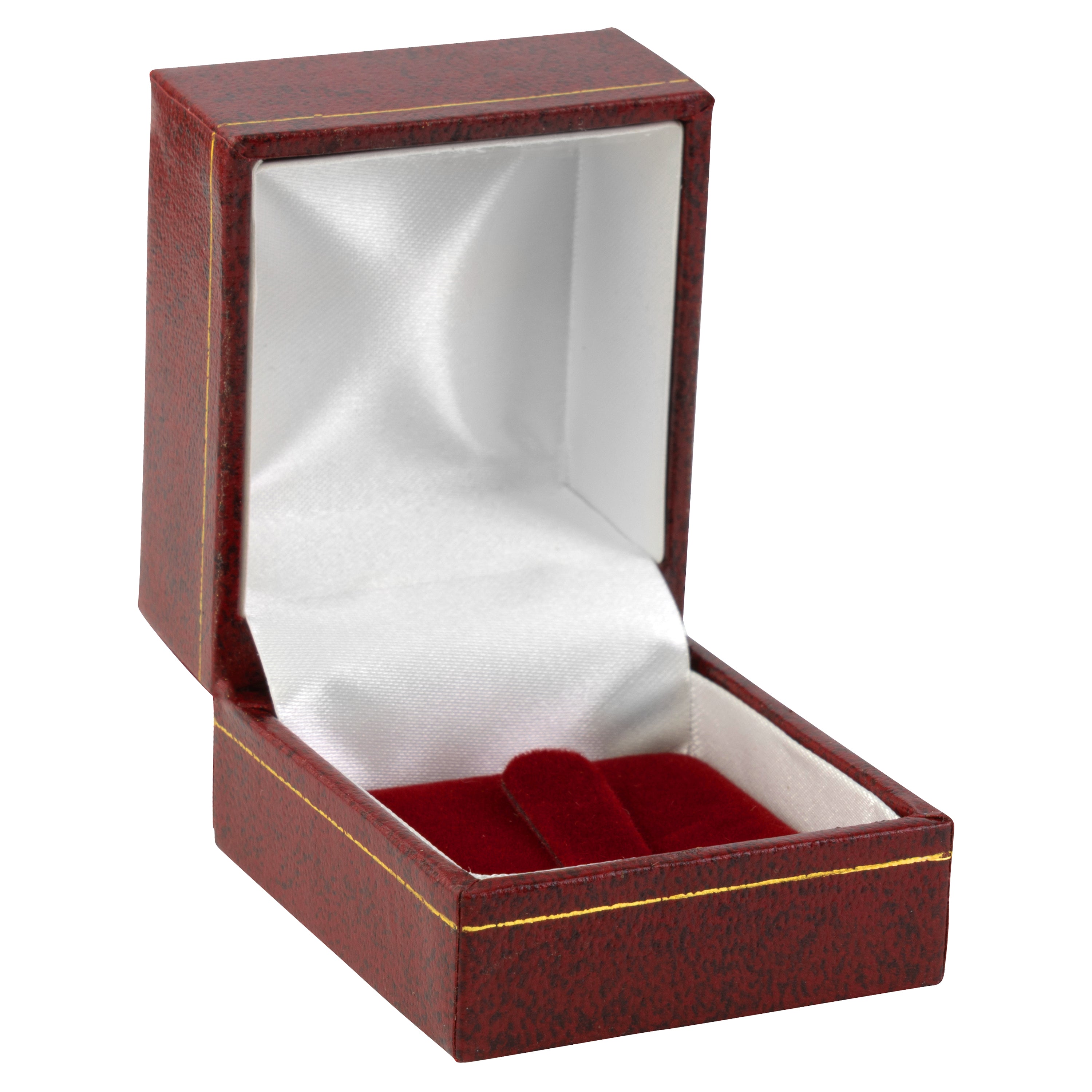 Paper Covered Clip Ring Box with Gold Accent