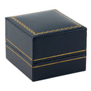 Paper Covered Clip Ring Box with Gold Accent