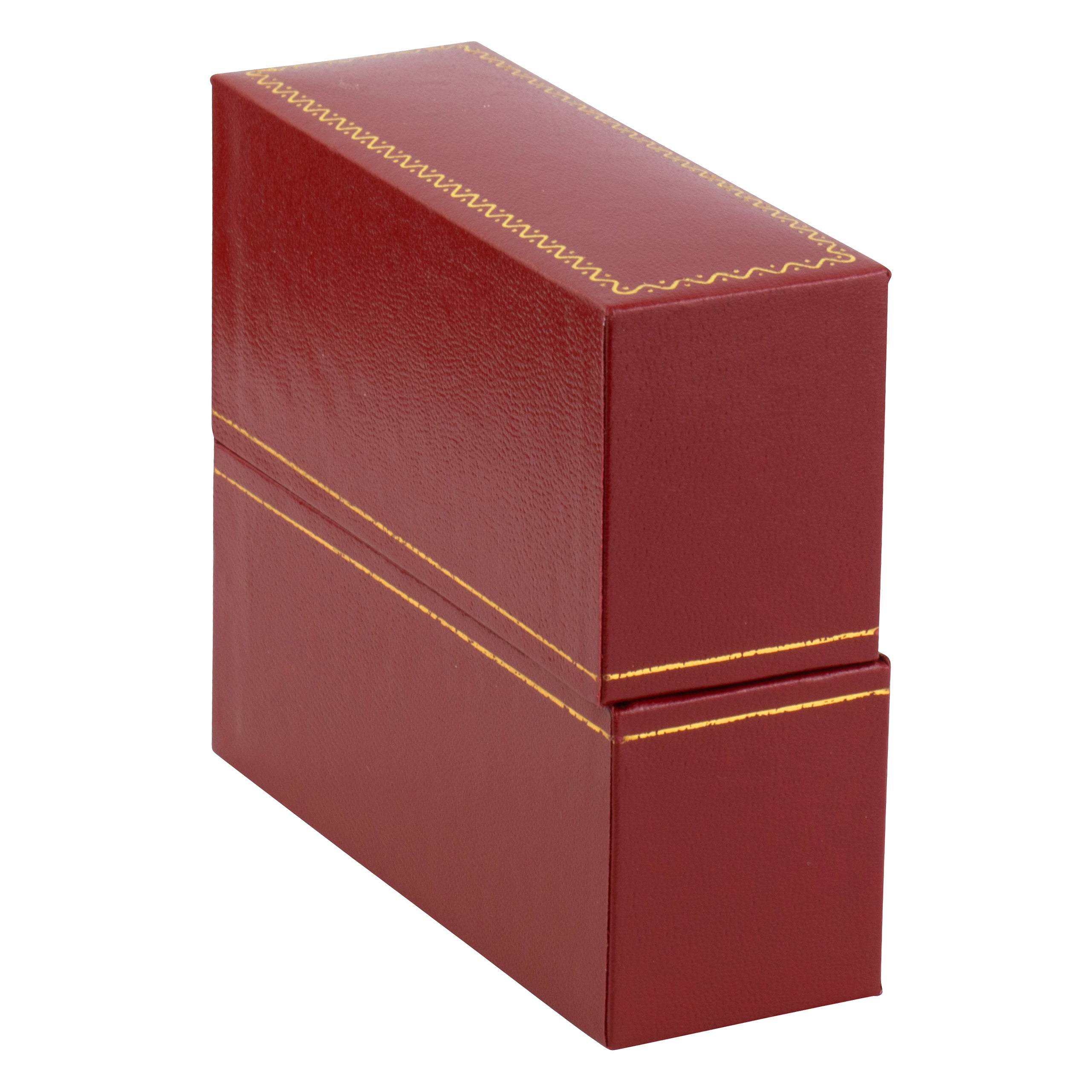 Paper Covered Standing Bangle Box with Gold Accent