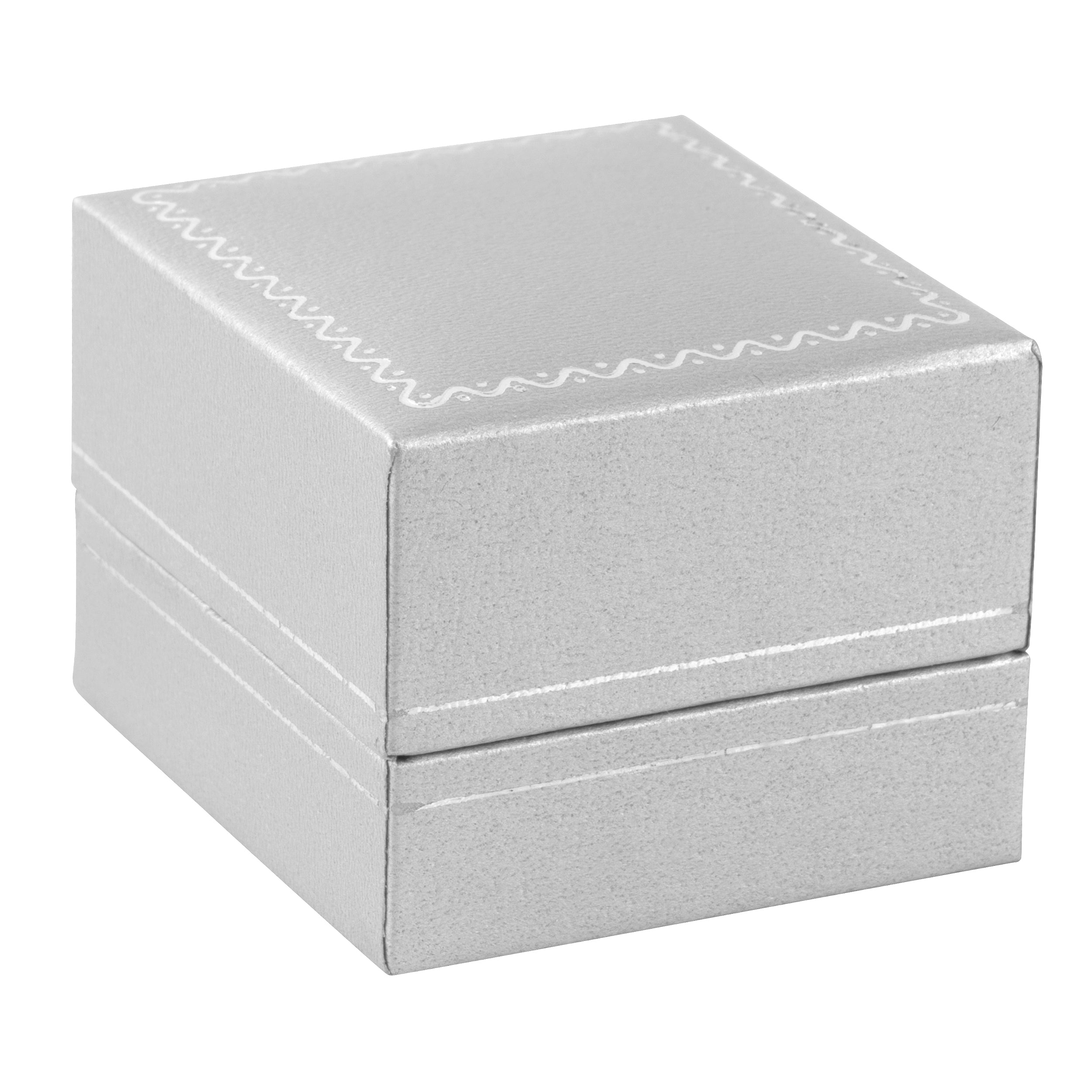 Paper Covered Single Ring Box with Gold Accent