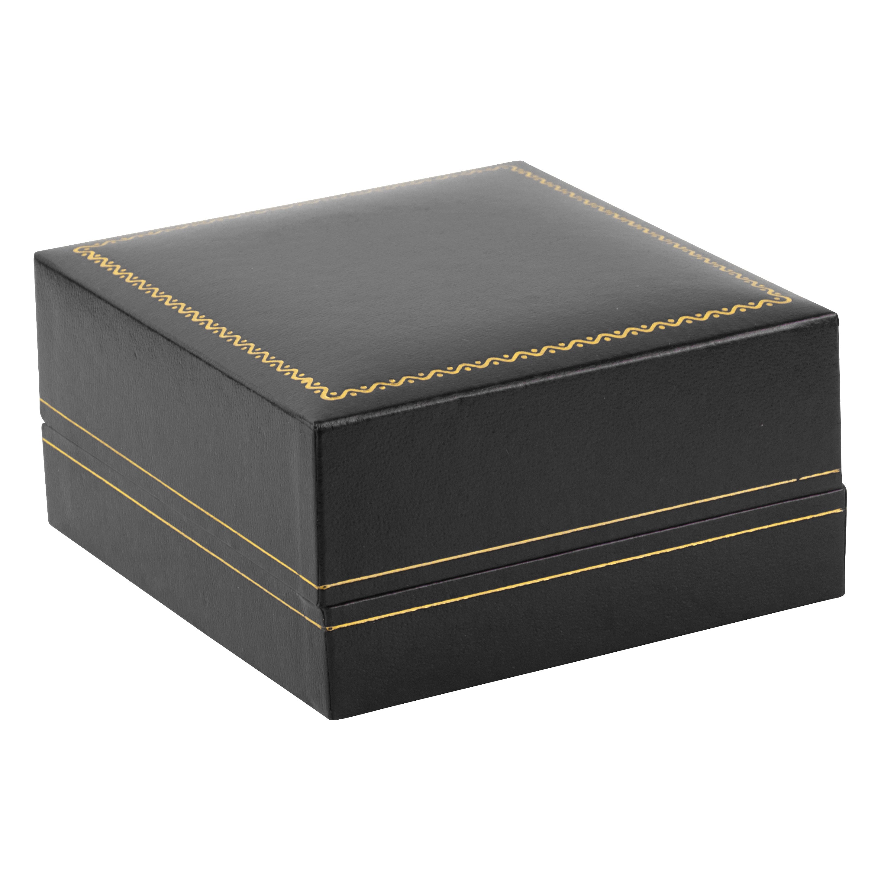 Paper Covered Bangle Box with Gold Accent