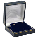 Paper Covered Clip Earring Box with Gold Accent