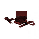 Suede Double Ring Box with Matching Interior with Ribboned Packer