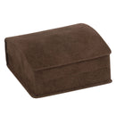 Suede French Clip Earring Box with Matching Interior with Ribboned Packer