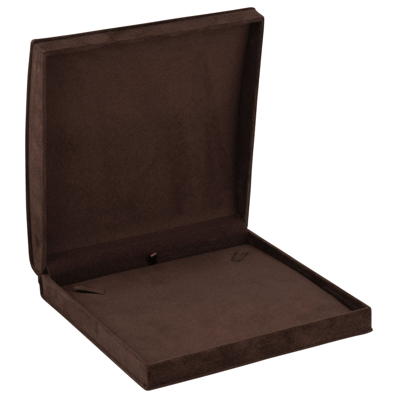 Suede Large Set Box with Matching Interior with Ribboned Packer