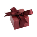 Suede Single Ring Box with Matching Interior with Ribboned Packer