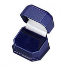 Paper Covered Clip Earring Box with Wooden Caps on The Lid And Base, Velour Inserts and Satin Inner Lids