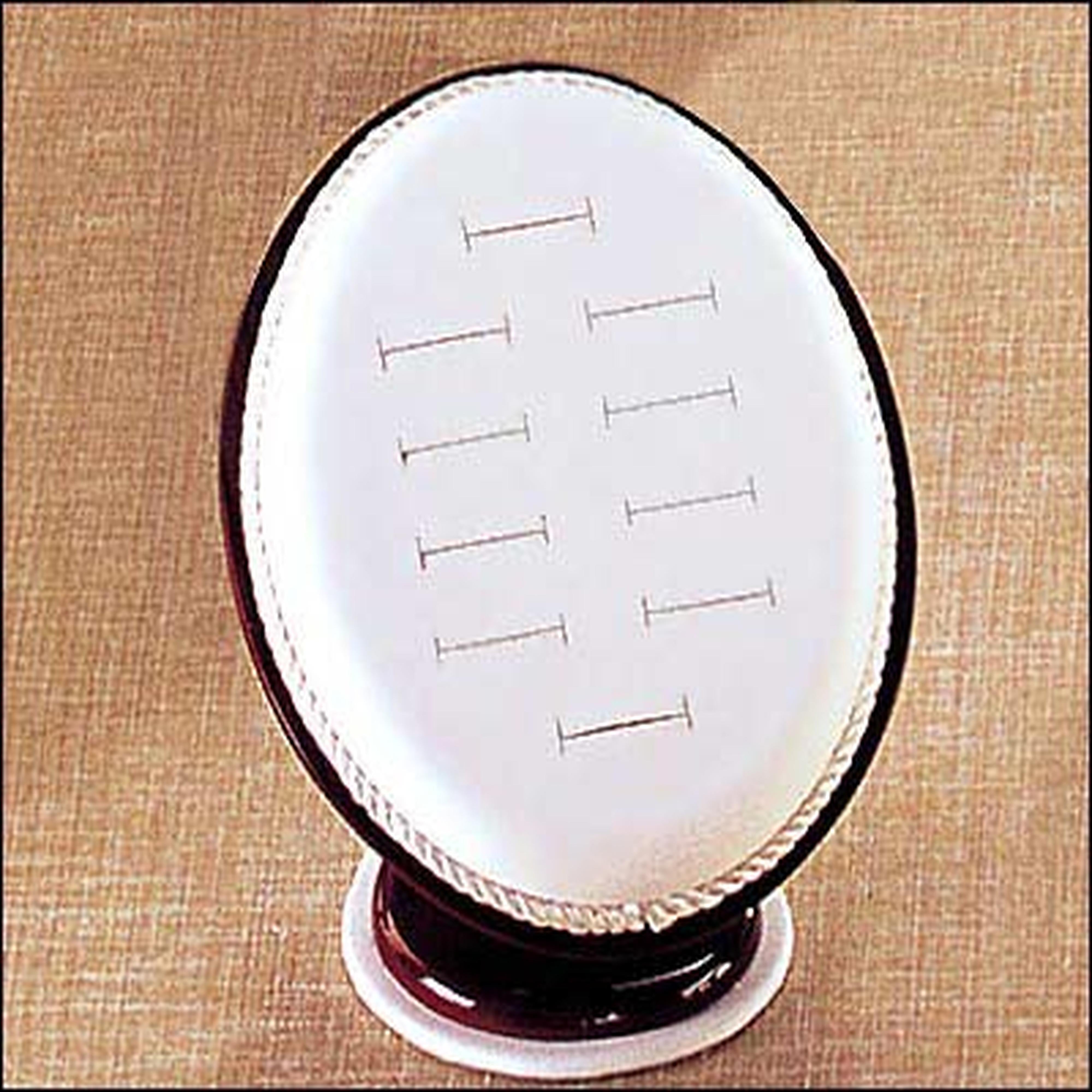 Leatherette & Wooden 10 Rings Display