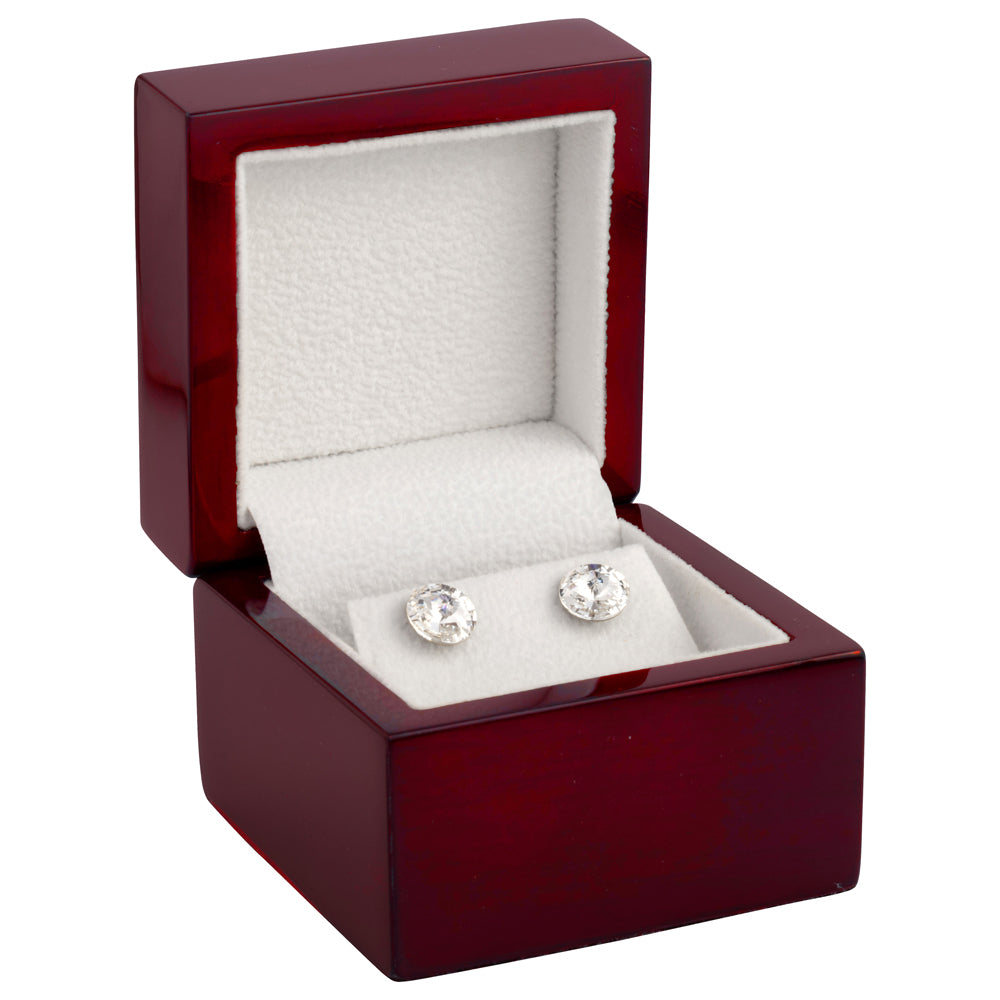 Black Piano French Clip Earring-Pendant Box (Reversible Pad)