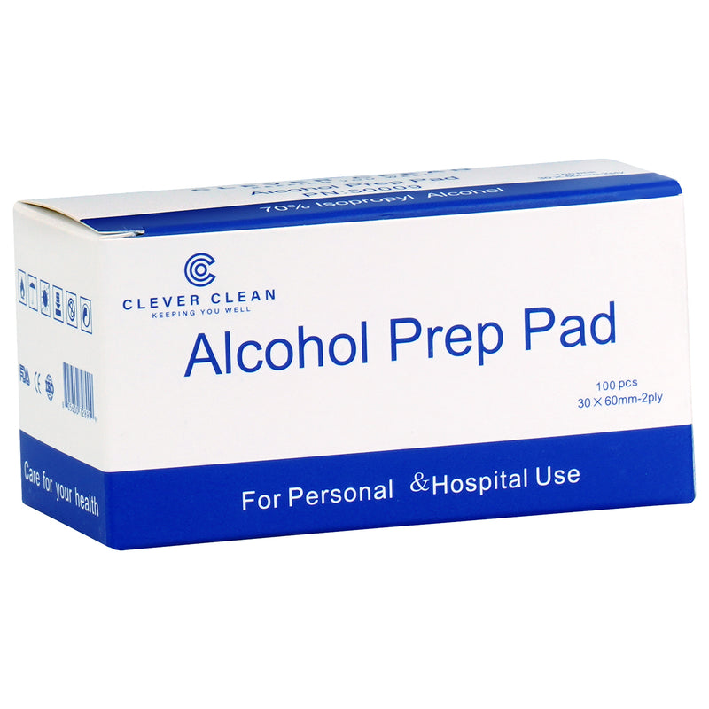 Clever Clean Alcohol Prep Pads 70% Isopropyl Alcohol