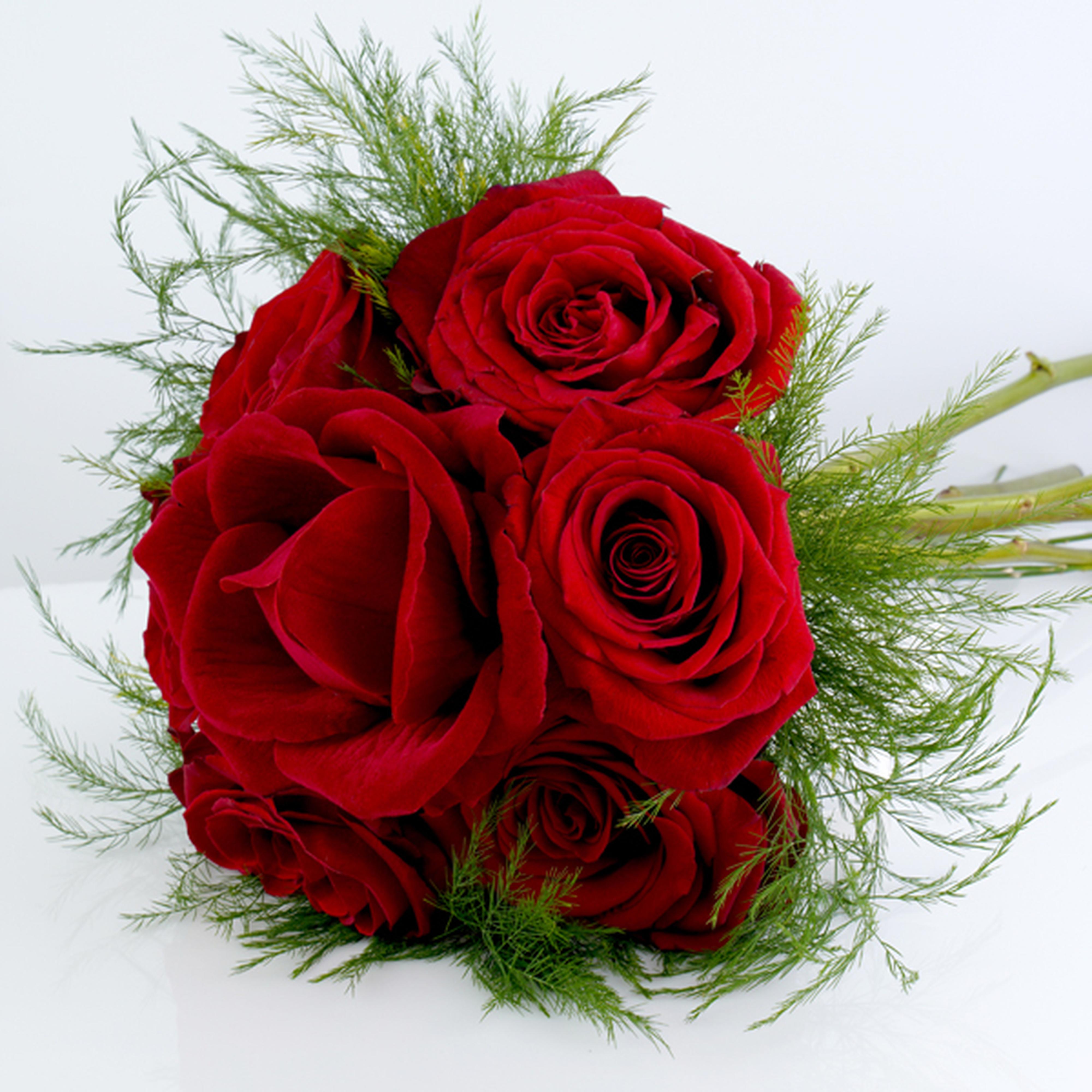 Six Artificial Red Roses to Compliment the Red Rose Ring Box