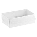 White Cotton Filled Cardboard Boxes with Clear Lid