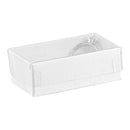 White Cotton Filled Cardboard Boxes with Clear Lid