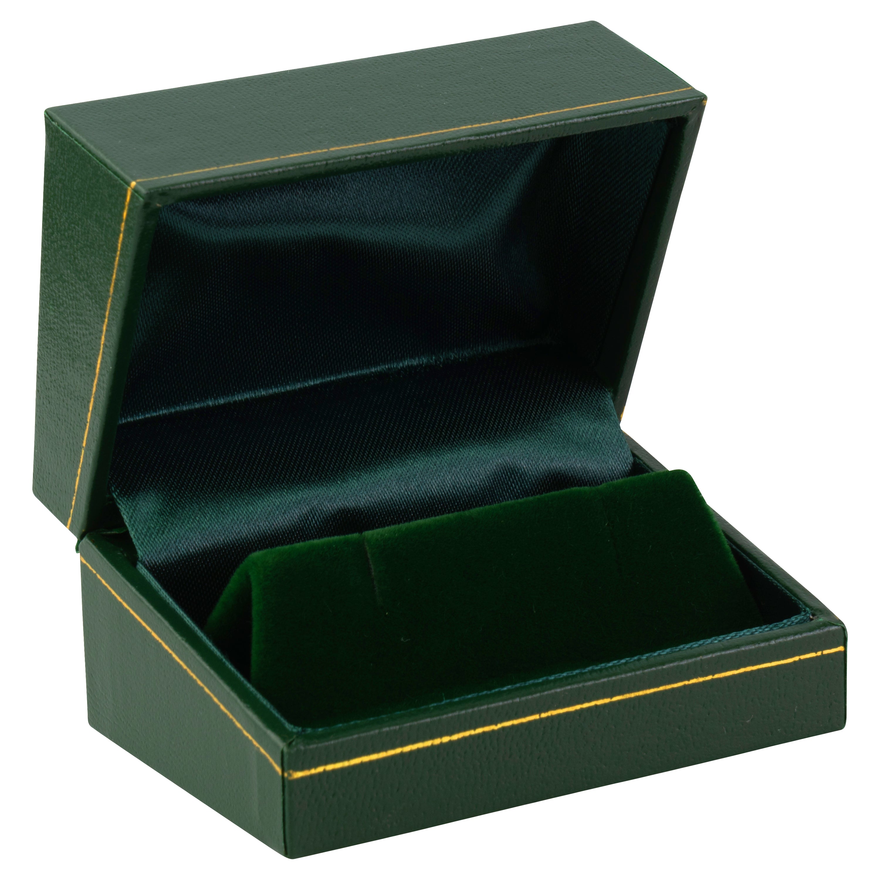 Paper Covered Large Cufflink Box with Gold Accent