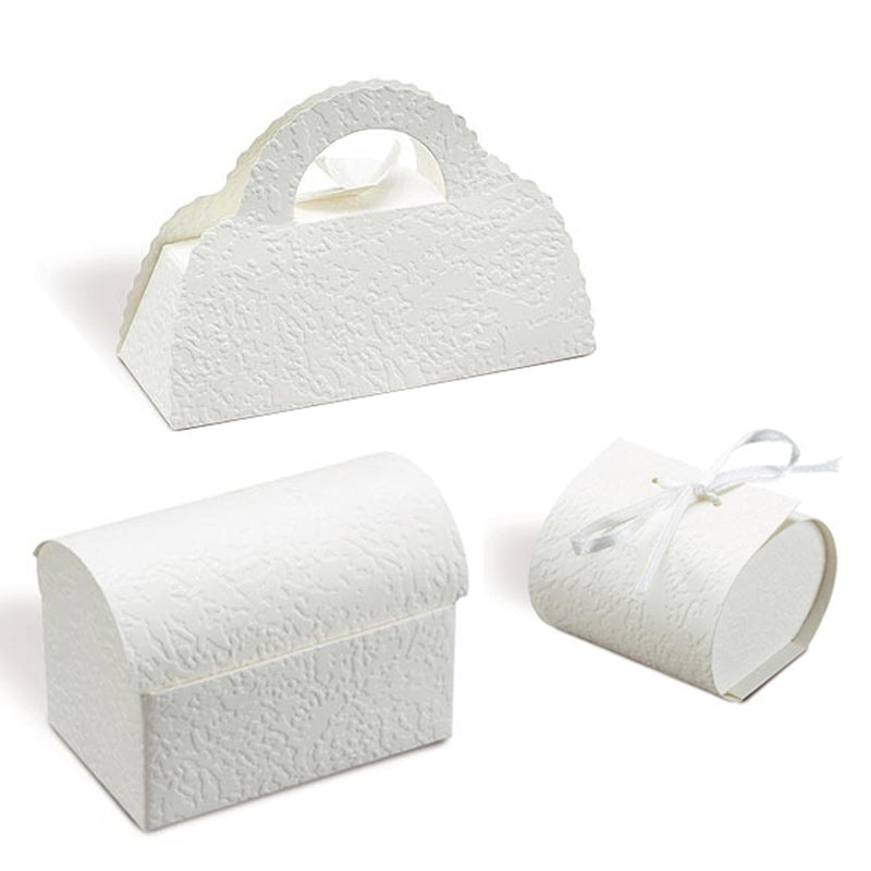 Ivory Embossed Confection Boxes
