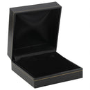 Paper Covered Hoop Earring Box with Gold Accent