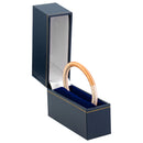 Paper Covered Standing Bangle Box with Gold Accent