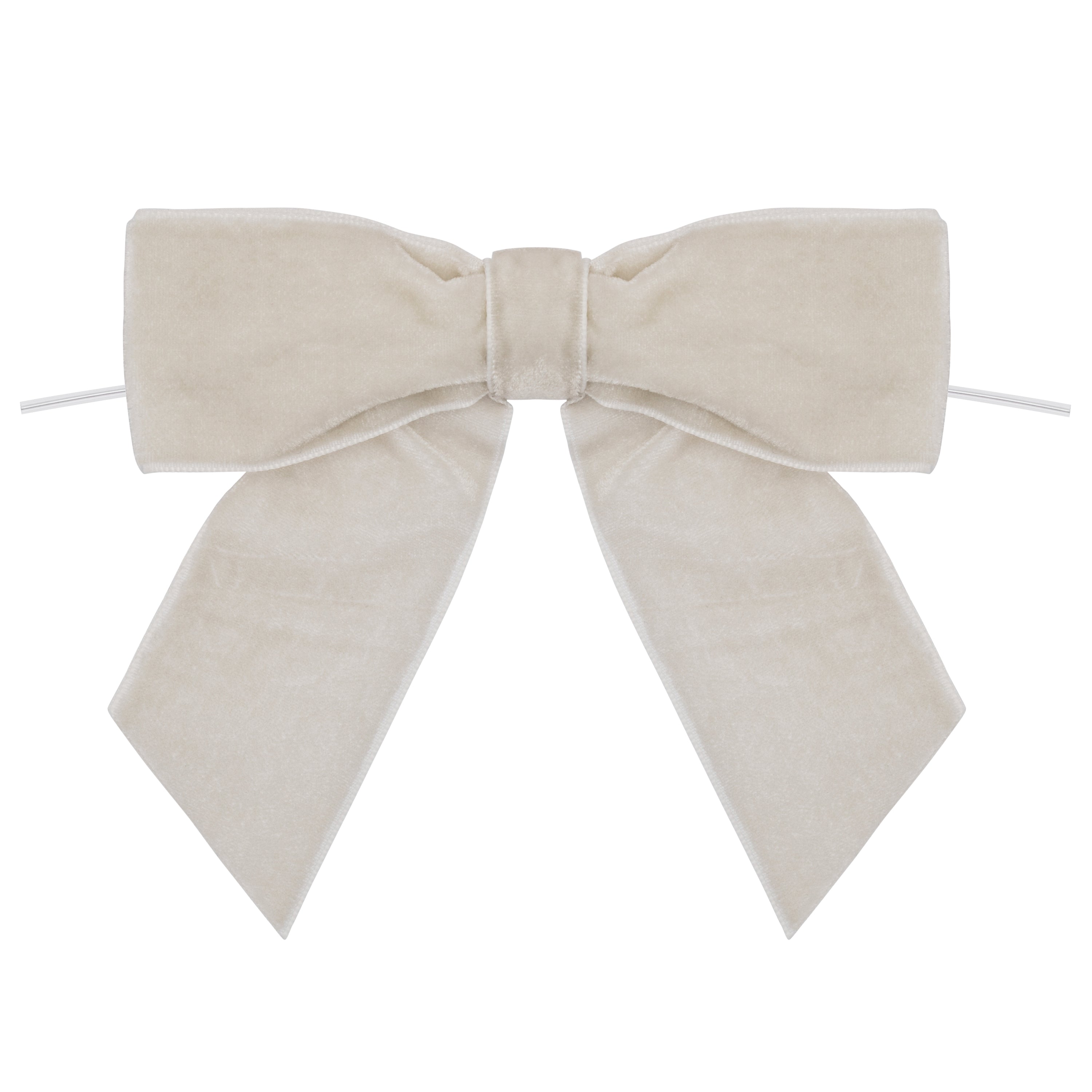Pre-Tied Velvet Bow with Twist Tie