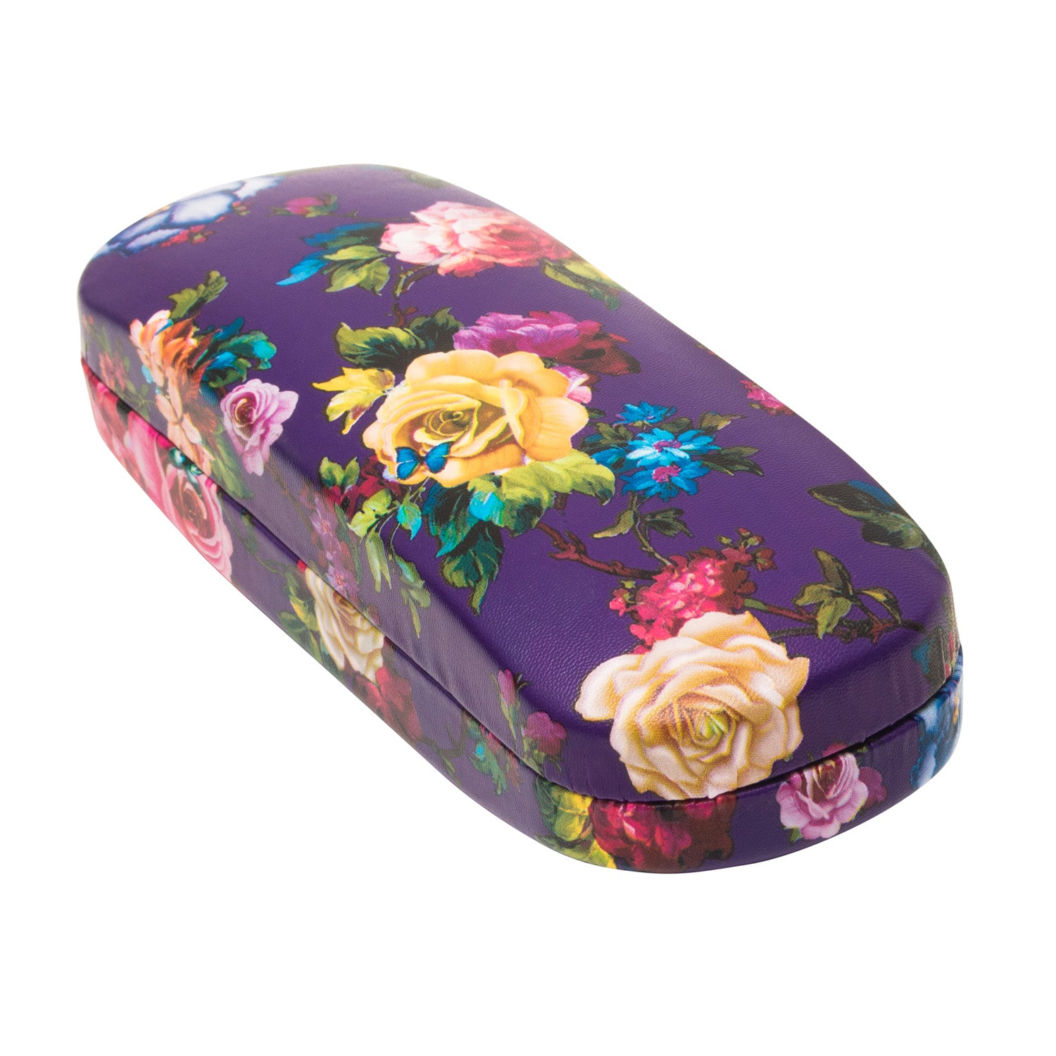 Floral PU Eyewear Case with Coordinating Cloth