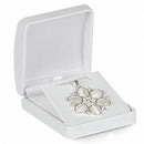 Leatherette Large Pendant Box with Matching Interior and Two Piece Packer